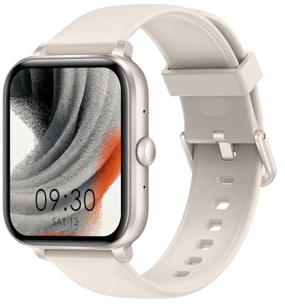 Montre Connectée Femme Homme avec Appel Bluetooth, 1.85HD Ecran Incurvé Smartwatch Podometre/Sommeil/Cardiofrequencemetr, Montre Sport avec 130+ Modes Sportifs, Montre Intelligente Étanche IP68