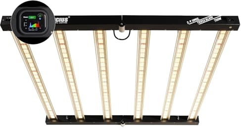 Lucius 720W LED Grow Light with Master Control Timer Sunrise Sunset, LCD Touch Screen 2.9 μmol/J Grow Light, Full Spectrum&Dimmable Daisy-Chain Plant Lights for Indoor Growing