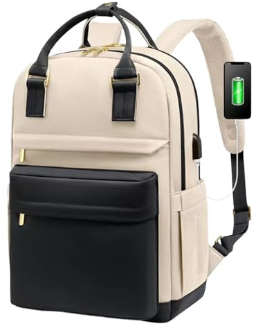 Laptop-Rucksack – Tech-Tasche | Power Satchel – stoßfestes Computer-Aufbewahrungsdesign, organisiertes Multi-Taschen-Tragen für Reisen, Arbeit, Schule, tägliches Tragen von Ausrüstung, Schwarz mit