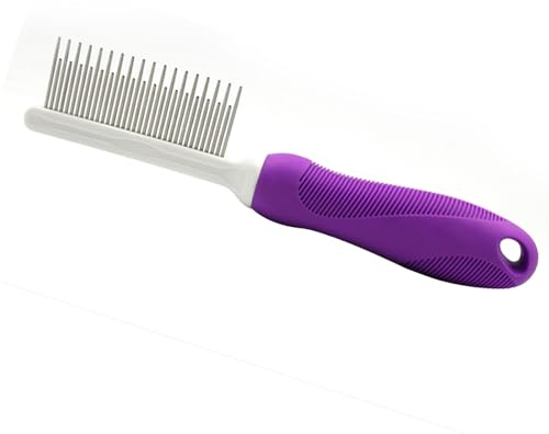 Eminchu Redskapande Hundkam i Rostfritt Stål med Långa och Korta Tänder för Skötsel Av Hundar och Katter Hållbar Ergonomisk Design (Kamma)