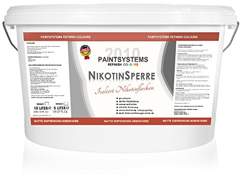 Paintsystems 10L Nikotinsperre-weiß- Isoliergrund - Sperrgrund, hochdeckend-Wandfarbe