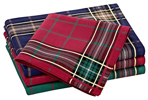 Tobeni Premium 12 Stofftaschentücher 100% Baumwolle-Satin weiss & bunt | Edel - Nachhaltig - Weich