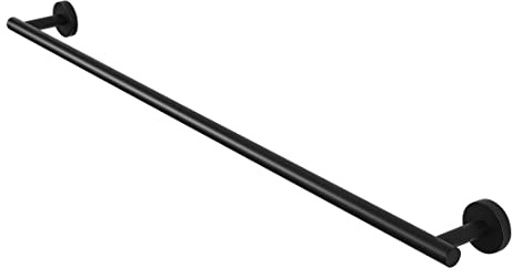 KES A2000S80-BK Handdukshängare, väggmonterad, av rostfritt stål (SUS304), för badrum, matt svart, längd för hängning av handdukar är 75 cm, total längd 80 cm