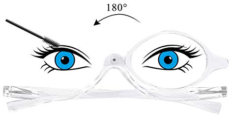 OCCI CHIARI Make Up Reading Glasses Readers Magnifying Makeup Glasses Eye Flip Down Lens Folding Cosmetic Womens