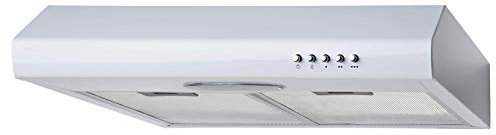 SIA STE50WH 50cm White Slimline Visor Cooker Hood Kitchen Extractor Fan