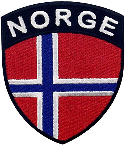 Norwegen Schild Flagge Bestickter Aufnäher zum Aufbügeln/Annähen