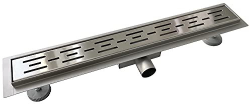 AICAIT Canaletta Scarico Doccia Canalina Scarico Doccia a Pavimento typo Fessura in Acciaio Inossidabile per Box Doccia Bagno Piscina Drenaggio 80 cm