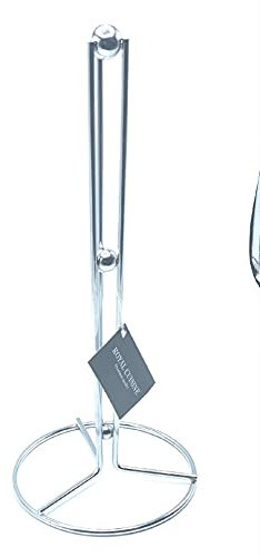 Royal Cuisine Freestanding Kitchen Roll Holder Chrome Finish Paper Towel Pole Holder Rack Wire Kitchen Towel Holder Stand