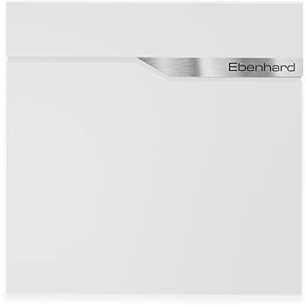 Metzler Edelstahl Briefkastenschild - V2A Edelstahl-Leiste für Ebenhard Briefkästen - Selbstklebende Ruckseite - Individuelle Beschriftung