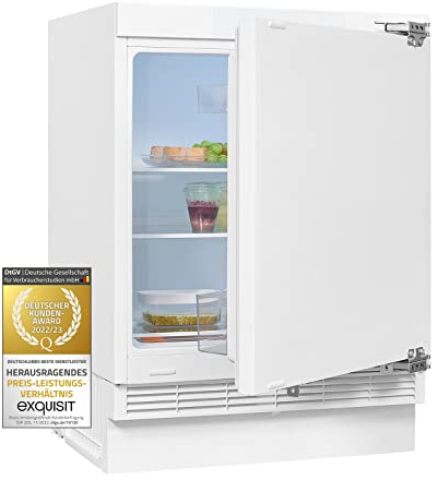 Exquisit Unterbaukühlschrank UKS140-V-FE-010E | 138 l Nutzinhalt | 4 Sterne | Abtau-Automatik