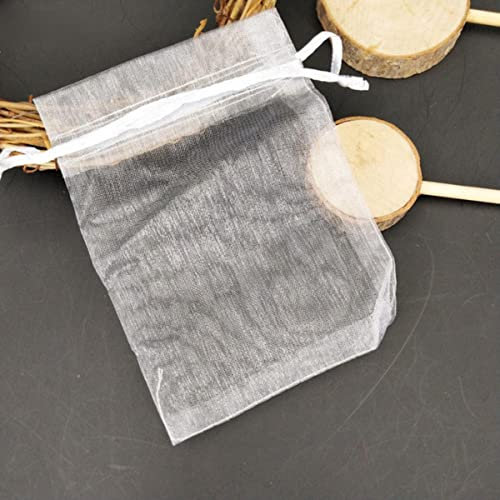 SAMCRY 50 Stück 30 x 40 35 x 50 große Organzabeutel Schmuckverpackung Geschenk Süßigkeiten Hochzeit Party Goodie Verpackung Gefälligkeiten Beutel Drawable Bags-Grau,7x9cm -SH312-50,Andere