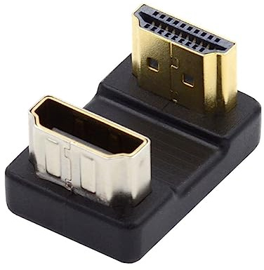 chenyang Adaptador de extensión HDMI macho a HDMI hembra 4K a 60Hz 180 grados en ángulo hacia abajo