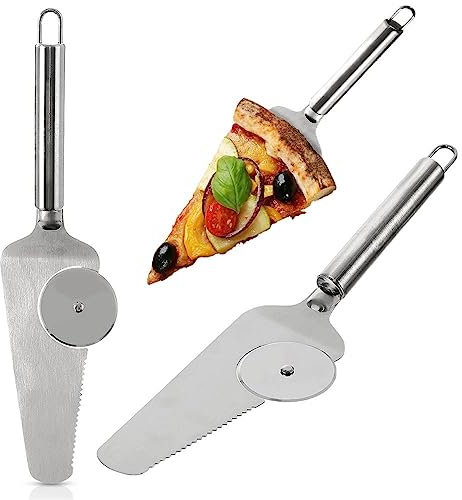 Couteau à pizza et pelle à pizza en acier inoxydable 28 cm