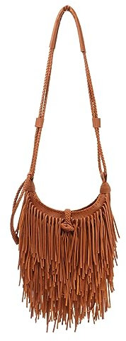 LUI SUI Damen Faux Wildleder Crossbody Handtasche Fringe Quaste Hobo Schultertaschen Geldbörsen