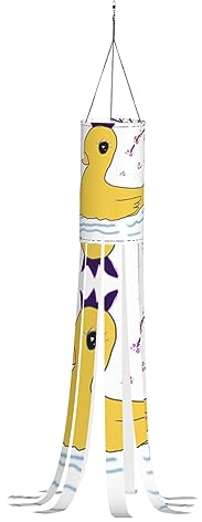 Halloween-Windsack – 100 % Polyester, schnell trocknend und leicht, 101,6 cm, Gartendekoration, hängende Flagge ohne helle kleine gelbe Ente