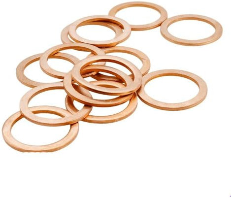 M5 M6 M8 M10 M12 M16 M18 M20 M22 M24 Reines Kupfer Vollscheiben Automobil Motorrad Ölwannendeckel Dichtung Dichtung Abstandshalter Unterlegscheibe-M12x22x1-200Stk