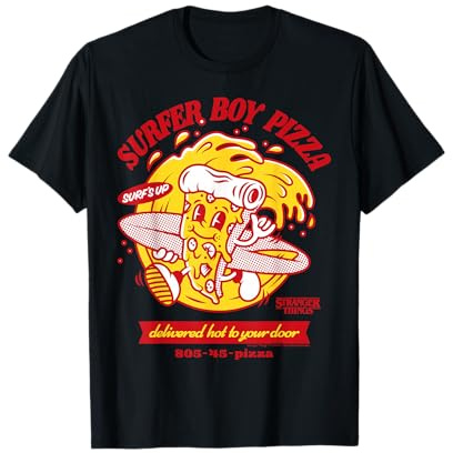 Stranger Things Surfer Boy Pizza Delivery Hot Surf's Up T-Shirt