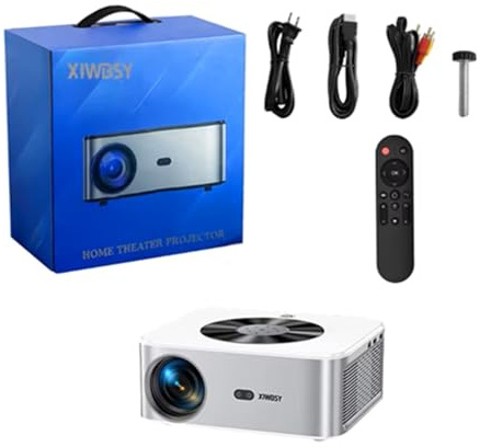 Proyector LED Android 4K de 21 000 lúmenes, 800 ANSI, Full HD, 3D, 1080P, Cine en casa portátil con WiFi 5G
