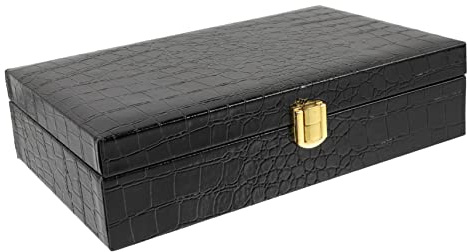 IWOWHERO Portable Travel Humidor Storage Box Stylish Pattern Case Container Fine Texture for Men The Go