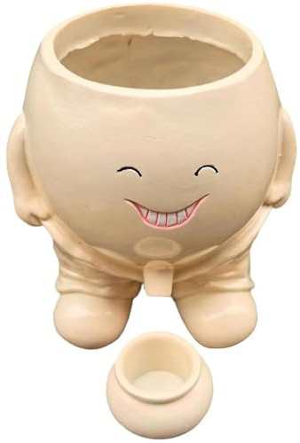 Pinkelnder Blumentopf, lustige Sukkulenten-Töpfe aus Kunstharz mit Abflussloch, 9, 9 x , 4 x 10, cm, einzigartiger Gesichts-Pflanztopf für Büro, Zuhause, drinnen und draußen, Geschenke, Sukkulenten-Tö