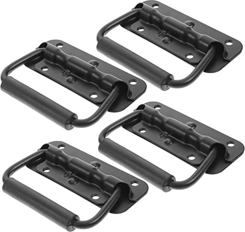 Cabilock 4Pcs Heavy Duty Stainless Steel Spring Loaded Mount Handle Flush Mounted for Boat Tool Box Crates and Cabinets Easy Installation with Design