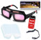 Automatic light-adjusting welding goggles,welding glasses，equipped with 10 replaceable protective lenses and a lanyard, suitable for TIG, MIG, and arc welding professionals as well as DIY enthusiasts.