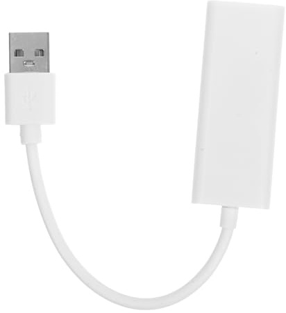 SHINEOFI Adattatore Trasferimento Dati Veloce e Compatibilità Ampia di Rete USB 2.0 a Rj45 Bianco 10/100/1000mbps per Connessione Ethernet Gigabit