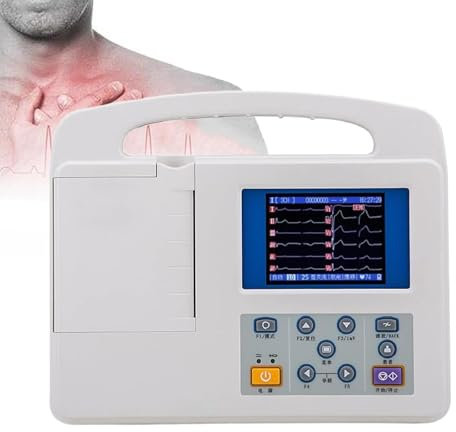 oiakus Portable ECG Monitor, Home Heart Health Monitor, Record ECG Touch Screen Digital, 3 Channel 12 Leads ECG EKG Electrocardiograph PC Software ECG Waveform Demonstration Mode