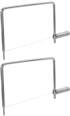 MOTHNUR Lot de 2 Trancheuses à Fromage en Acier Inoxydable Coupe-Fromage à Fil Manuel Multifonction pour Fromage et Beurre Ustensile Cuisine Compact et Ergonomique pour Découpe Précise