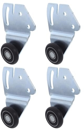 Anneome Set 2 Pezzi Rulli per Porte Scorrevoli Armadio Puleggia Nylon Kit Ferramenta per Porte Sospese Movimento Silenzioso e Supporto Stabile per Mobili Guardaroba
