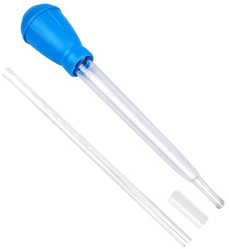 27.7IN Extra Long Turkey Baster for Aquarium, 50ml Aquarium Water Changer Siphon for Fish Tank Cleaning, Waste Remover for Aquarium, Blue