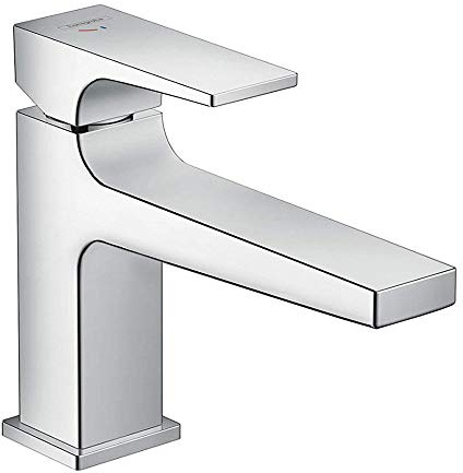 hansgrohe Wasserhahn Metropol CoolStart (Armatur mit Auslauf Höhe 100 mm und Push-Open Ablaufgarnitur) Chrom