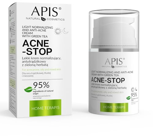 Anti-acne crema – Máscara de la cara – crema hidratante de tratamiento antibacteriano – con té verde 50 ml