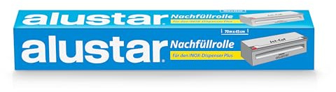 Alustar Rouleau de Recharge pour Distributeur en Inox/Format Gastronomie 45 cm x 70 m Film en Aluminium Ultrarésistant