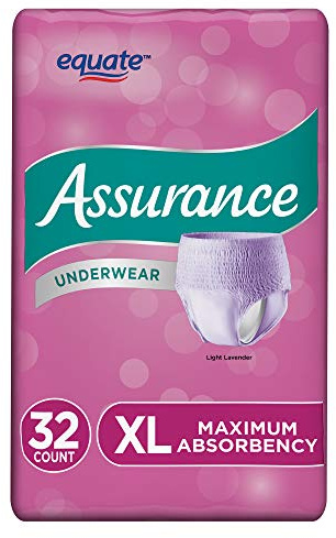 Assurance Underwear, Women's, Size XL, 32 Count