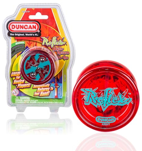 Duncan Toys Reflex Auto Return Yo-Yo, Beginner String Trick Yo-Yo, Red