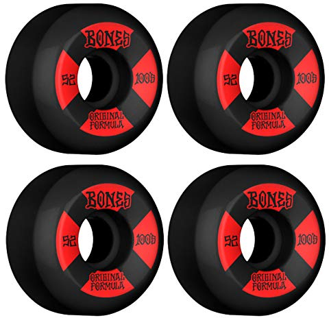 Bones Skateboard Skateboard Wheels Rollen 100 s V5 52 mm OGF schwarz (Set 4)