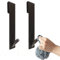 Gloryit Crochets de Douche en Acier Inoxydable, Lot de 2 Crochet Porte Serviette sans perçage, Crochets de Porte de Douche Extensibles, Crochet Mural Cabine de Douche, avec Protection rembourrée