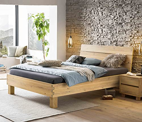 Hasena Naturo Line Massivholzbett Bretto 25 Wildeiche Pure 200x200