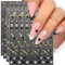JMEOWIO Nagelsticker Herz Linien Blumen 9 Blatt Nail Art Sticker Selbstklebend Nagelaufkleber Bunte Dekoration Nageldesign Zubehör