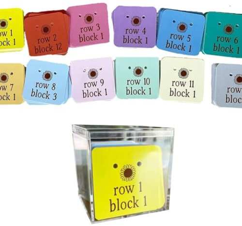 Quiltblock-Reihenmarkierungen, Papierkarton mit Löchern, organisierte Nähmarkierungen, innovative Näh- und Quilt-Ideen, enthält 12 Nähmarkierungen pro Farbe, halten Sie Ihre Quiltblöcke organisiert (