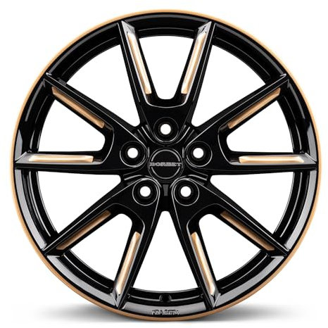 4x Borbet Felgen LX19 8.0x19 ET45 5x108 black glossy gold spoke rim kompatibel mit Volvo C30 C70 EX30 S40 S60 S80 S90 V40 V50 V60 V70 V90 XC40 XC60 XC70