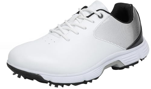 Ybberik Chaussures De Golf Imperméables pour Hommes, Chaussures De Golf Légères avec Pointes