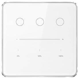 Smart Light Dimmer Switch, 3 Gang, Works with Alexa, Google Home, Tuya App, Neutral Wire Required, Tuya Zigbee Hub Required (White)