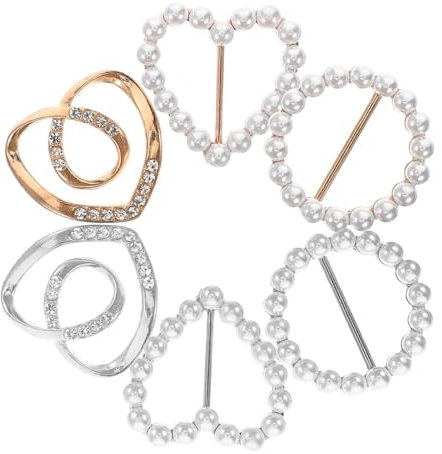 Lurrose 6stücke Schal Schnalle Strass Schal Clip Verschluss Schnalle Aus Zinklegierung Für Hochzeit Party Alltag Für Und Hemden