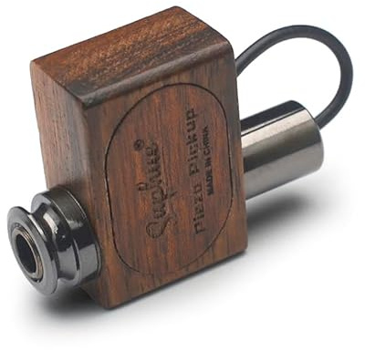 SAPHUE S2 Clip Pickup Transducer for Acoustic/Classic Guitar&Ukulele, Wood Case, 6.35 Jack