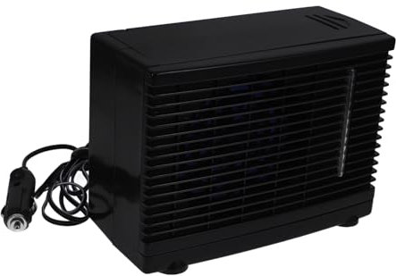 STOBOK Portable Car Air Conditioner Cooling Fan with Cigarette Lighter Adapter Mini Evaporative Cooler for Vehicles Two Speed Quiet Operation Energy Saving Car Cooling Fan for Trucks and