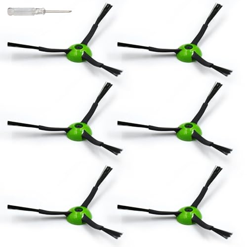 Cepillos Laterales de Repuesto con iRobot Roomba Serie J & Combo J5/J5+, J6/J6+, J7/J7+, J8/J8+, J9/J9+, Combo i5/i5+, j5/j5+, j7/j7+, j9/j9+ Aspiradora Robot – 6 Cepillos Laterales, 1 Destornillador