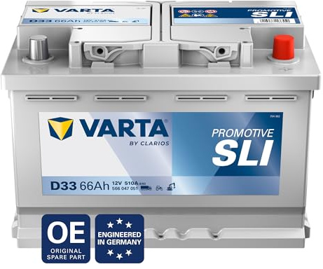 VARTA ProMotive SLI (D33) 12V 66Ah 510A - Robuste Nassbatterie für Nutzfahrzeuge vibrationsresistent - Starterbatterie KFZ mit hohem Energiebedarf - Bleisäurebatterie mit zuverlässiger Startkraft