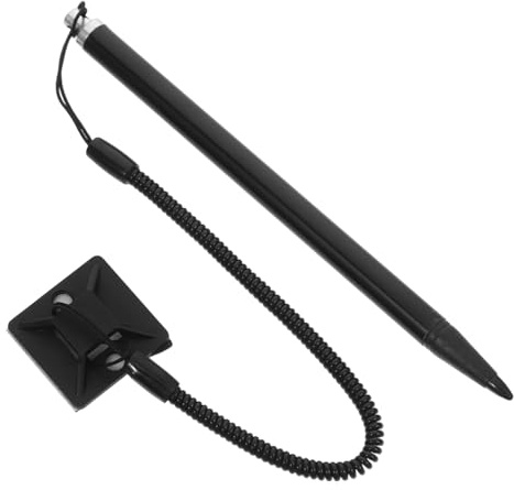 3 Stück-Pack Metall Touchpens für Resistive Bildschirme Schwarz | Halterung und Trageband, Aluminium Kupfer Abs, für Industrielle Steuergeräte
